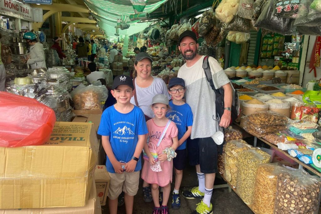 visiting Ben thanh market with saigon local tour