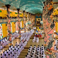 Ceremony in Cao Dai Temple Saigon Tour