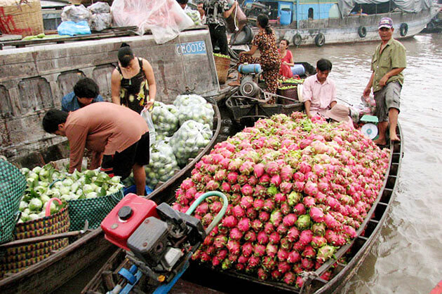 Floating Market in Chau Doc