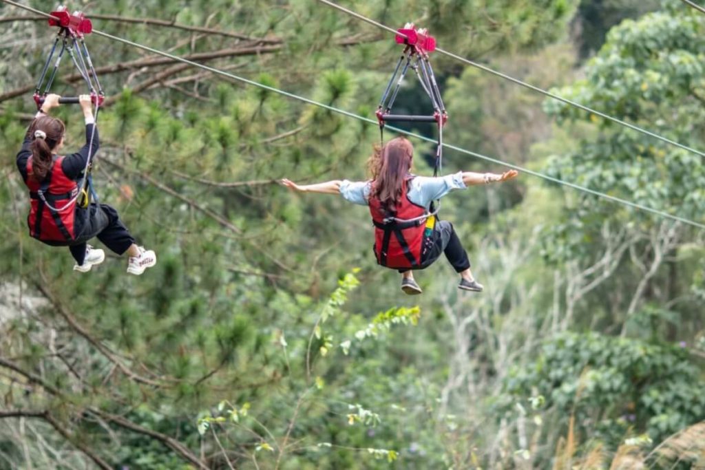 Experience High Ropes Course in Dalat Vietnam in Southern Vietnam Tours 9 Days