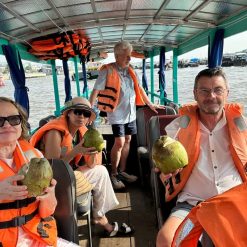 Fresh coconut juice will be served in Mekong Delta Bike & Boat Tour