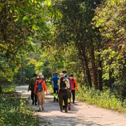 International family enjoying a nature and wildlife adventure in Cat Tien