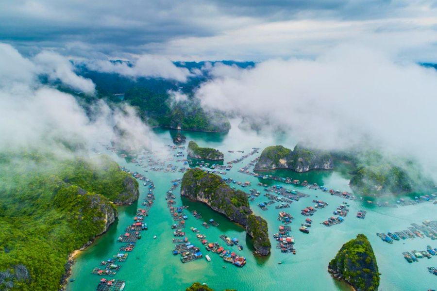 Karst island scenery for a nature shore excursion in Asia
