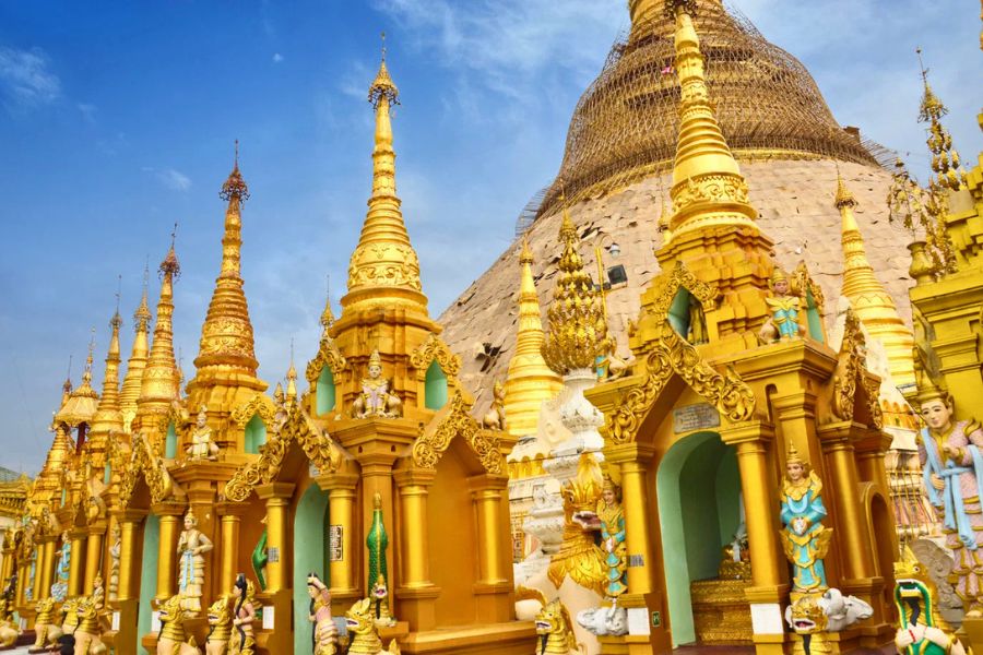 Shwedagon Pagoda in Yangon on a Southeast Asia cruise day