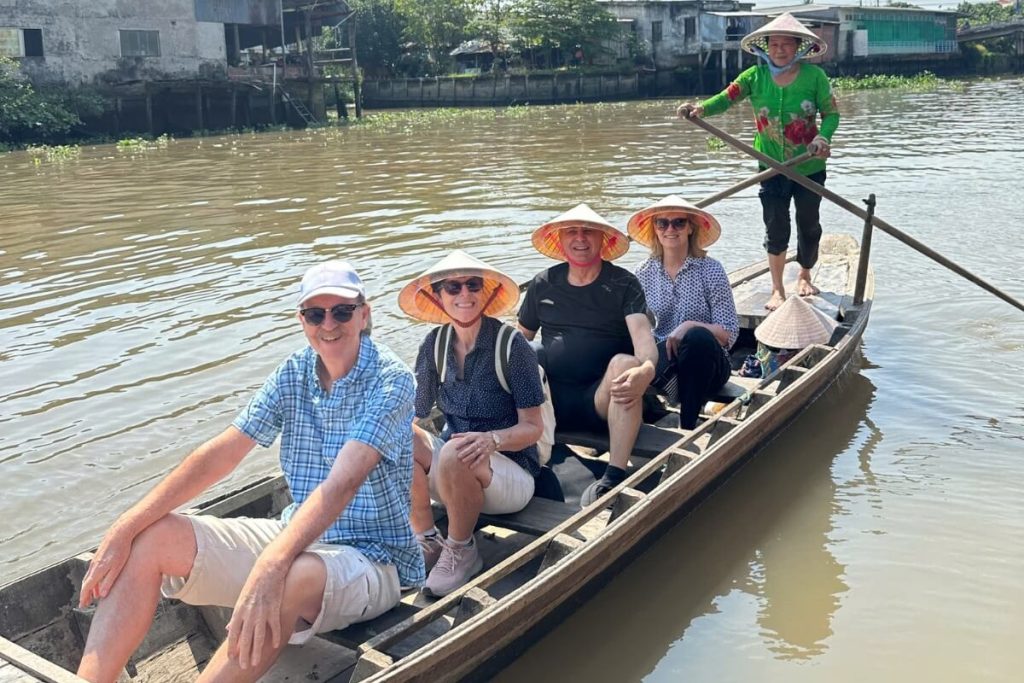 Spend time enjoying fresh tropical fruits on Tan Phong Islet in vietnam mekong delta tour