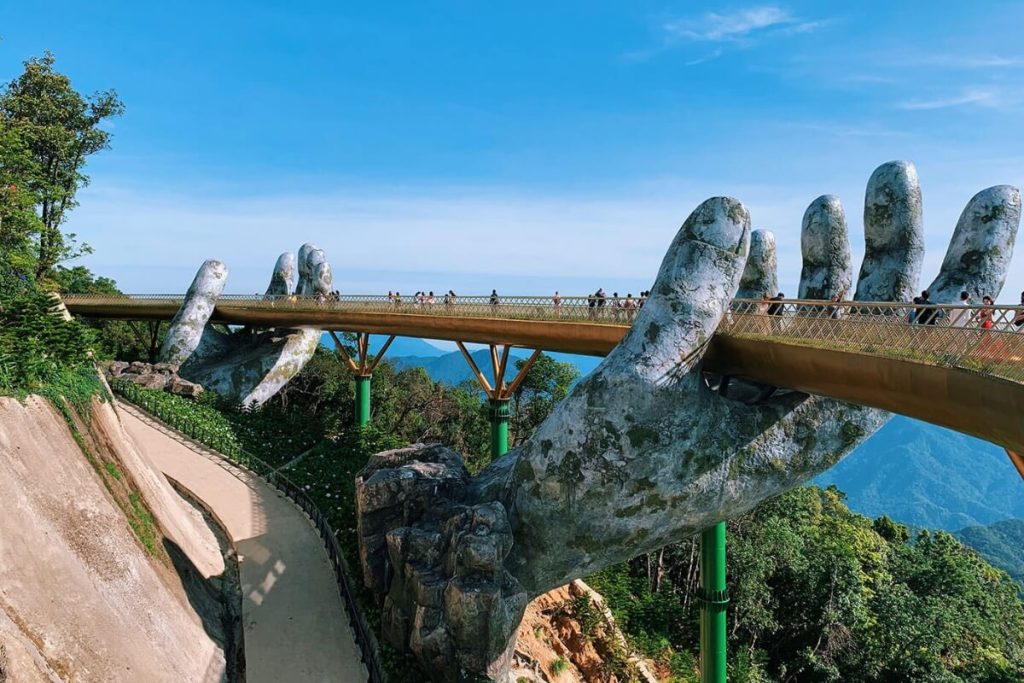 Visit Golden Bridge in Danang Vietnam - vietnam travel package 10 days