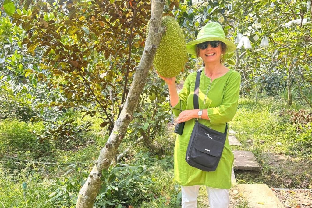 first time visit vietnam and try jackfruit - vietnam mekong delta tour 7 days