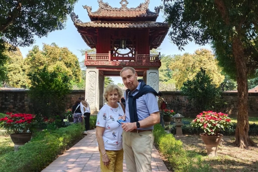 get to the Temple of Literature in amazing vietnam tour 9 days