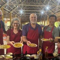 hands-on cooking vietnamese bánh xèo in Mekong Delta Bike & Boat Tour 2 Days 1 Night