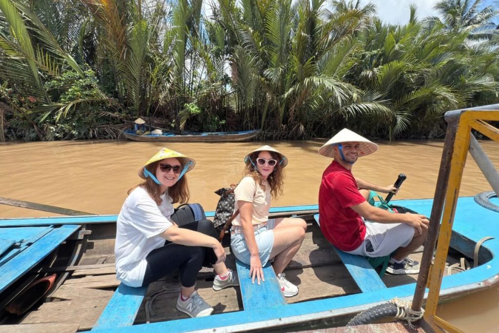 happy customer of vietnam mekong delta tour