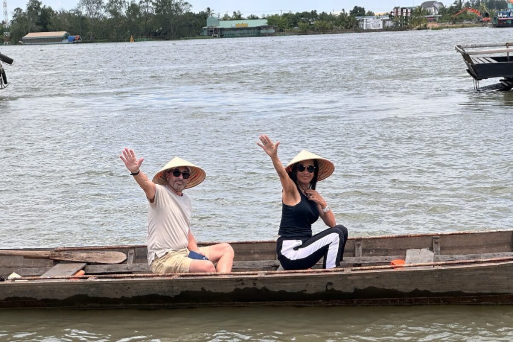 happy customers in mekong delta tour from ho chi minh city
