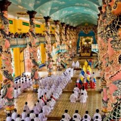 ritual in cao dai temple vietnam local tours
