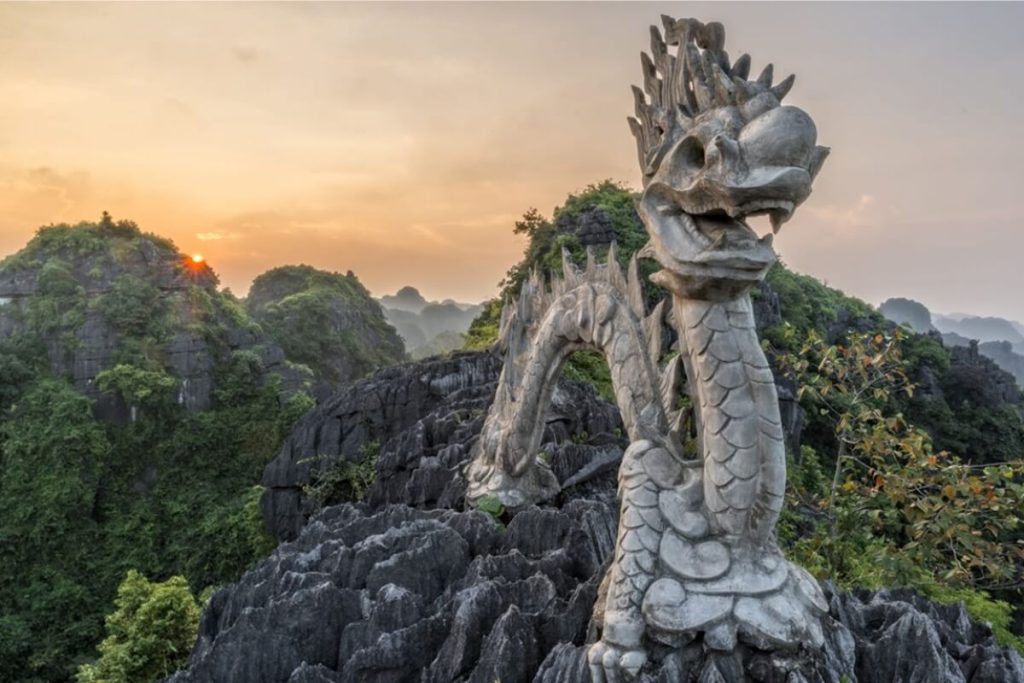 tackle the iconic 450 steps of the Dragon Mountain Viewpoint for sunset in Ninh Binh Vietnam Tour Packages
