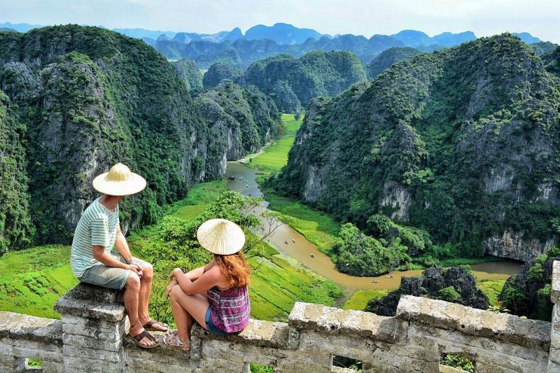 tam coc view from mountain local tours in vietnam