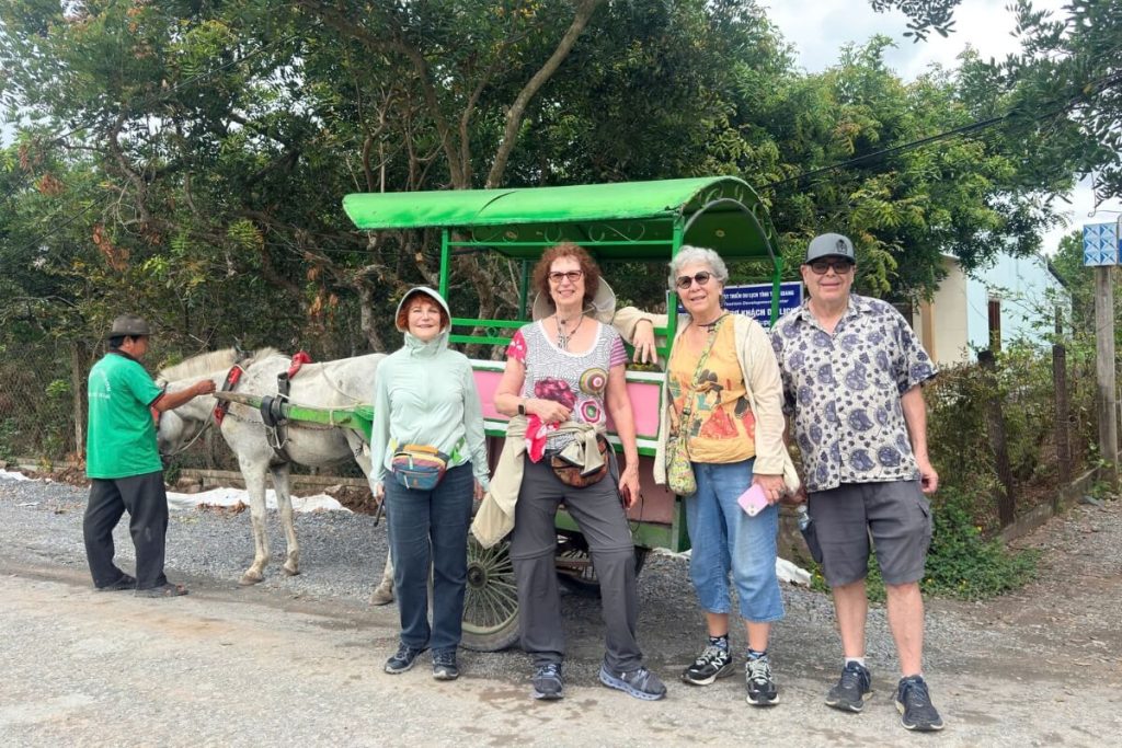 traveling by xe loi in Mekong Delta Trip