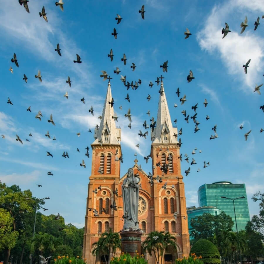 visit Saigon Notre Dame Cathedral in ho chi minh city tour & phu my shore excursions