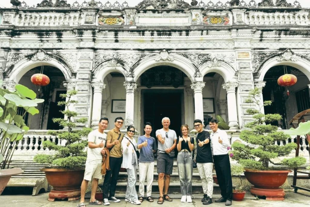 visit the Old house of Huynh Thuy Le in Saigon Mekong Delta Nam Cat Tien National Park Tour